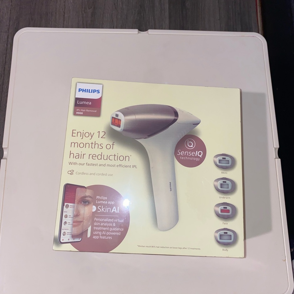 Philips Lumea IPL Hair Removal Device - White and Purple